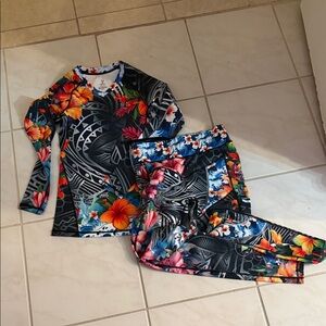 Floral Patterned Activewear Set